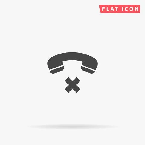 Hang Up flat vector icon Stock Illustration