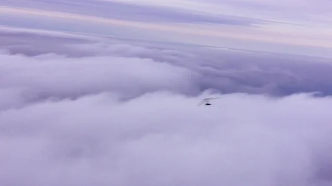 Hang Glider Above Clouds Stock-Footage 90119113