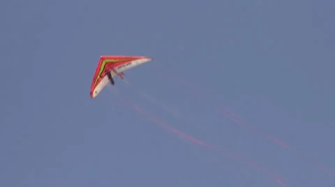 Hang Glider Dan Buchanon Flying Airshow Stock Footage 45865828