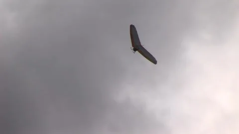 Hang-glider flying- September 15th, 2010 Stock Footage 314065694