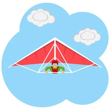 The hang-glider icon Stockillustratie