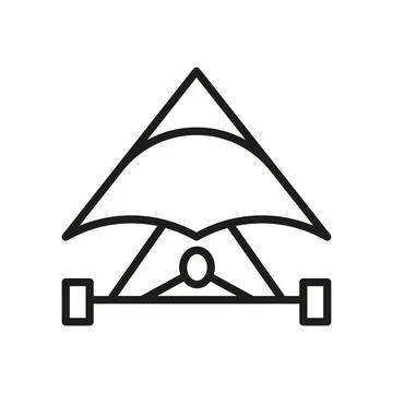 Hang glider icon vector design templates simple and modern Stockillustratie