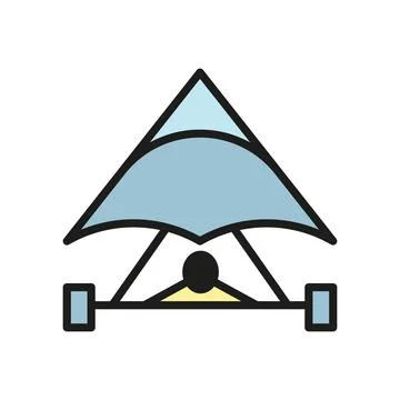Hang glider icon vector design templates simple and modern Stockillustratie