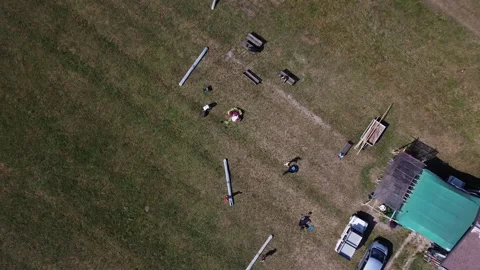 Hang glider landing field Stock Footage 285953835