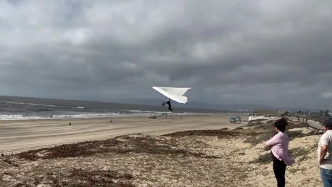 Hang glider school in Los Angles Stock Footage 290047114