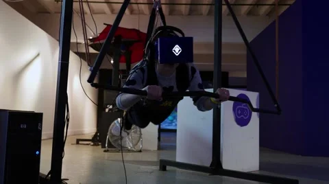 Hang glider simulator 5d games 스톡 동영상 63009217