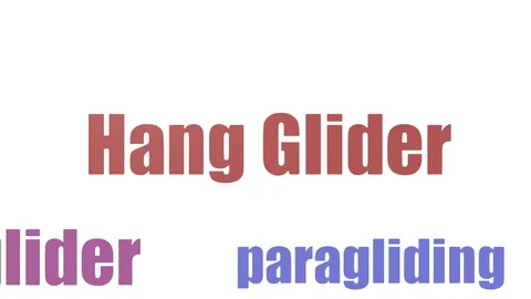 Hang Glider Tagcloud Animated Isolated Stock Footage 107247916