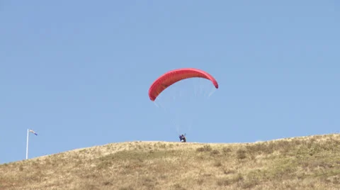 Hang Glider Take Off Stock Footage 22606041