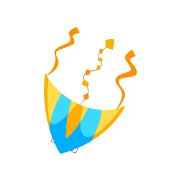 Hang glider, top view, skydiving, parachuting extreme sport vector Illustration Stock Illustration