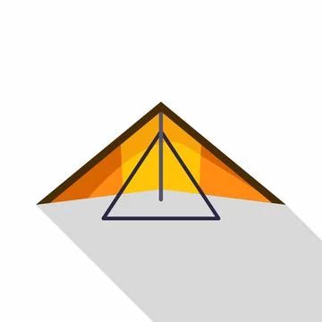 Hang glider triangle icon flying on white background Stock Illustration