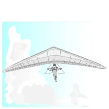 Hang glider vector Stockillustratie