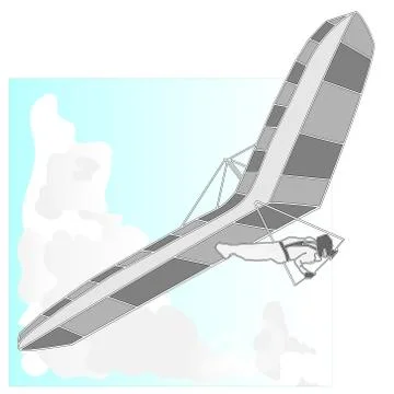 Hang glider vector Illustration