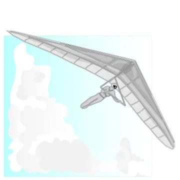 Hang glider vector Stock Illustration