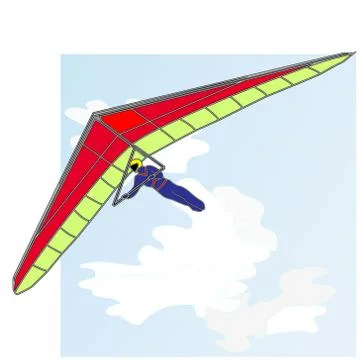 Hang glider vector Illustration
