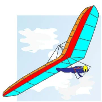 Hang glider vector Illustration