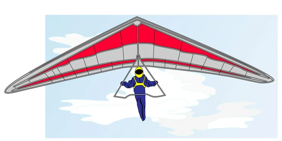 Hang glider vector Stockillustratie