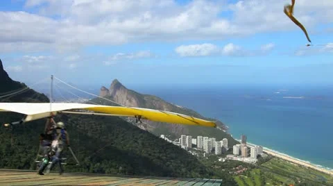 Hang Gliding Stock Footage 22018324