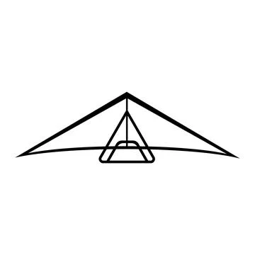 Hang gliding icon Stock Illustration