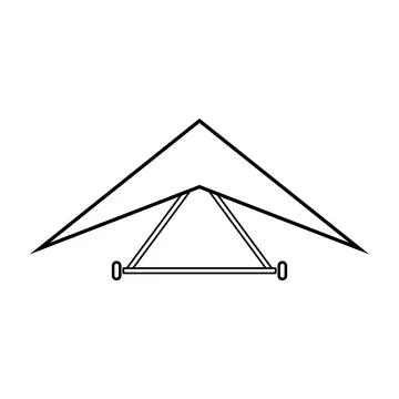 Hang gliding icon Stock Illustration