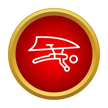 Hang gliding icon symbolizing extreme sport and adventure flight Stock Illustration
