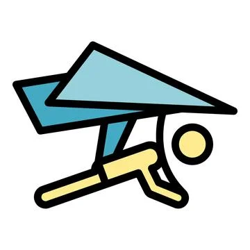 Hang gliding icon vector flat Illustrazione stock