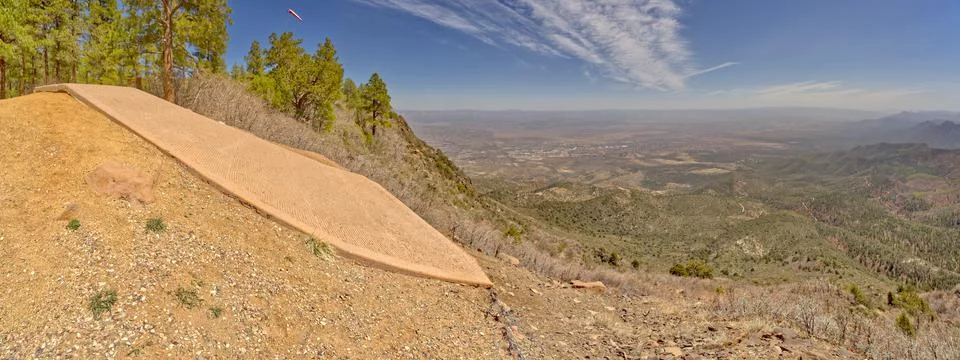 Hang Gliding Launch Point on Mingus Mountain AZ Stock Photos