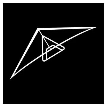Hang gliding logo design Stockillustratie