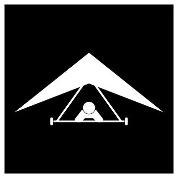 Hang gliding logo design Stockillustratie