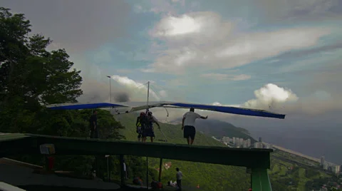 Hang gliding Rio de Janeiro 스톡 동영상 30989097