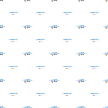 Hang gliding sport seamless pattern on white background Stockillustratie