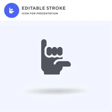 Hang Loose Hand icon vector, filled flat sign, solid pictogram isolated on wh 스톡 일러스트