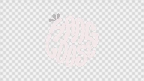 Hang loose loop on alpha channel transparent background Stock Footage 344691178