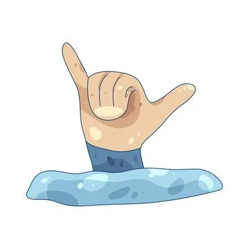 Hang loose sign Stock Illustration