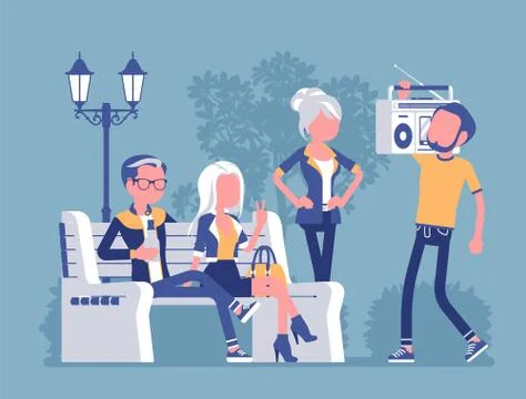 Hang out party Stock Illustration