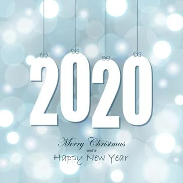 Hang tags with year 2020 Stock Illustration