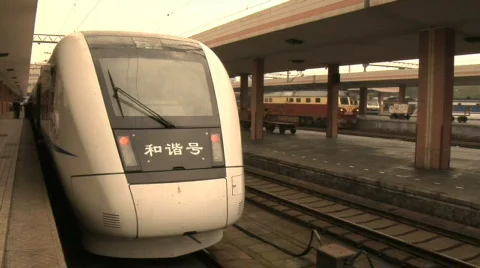 Hang Zhou Train Station 7 Stock Footage 329596