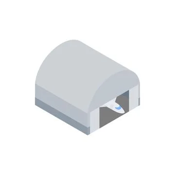 Hangar building icon, isometric 3d icon Ilustración de archivo