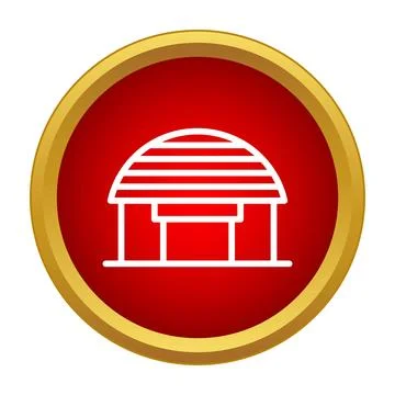 Hangar building icon representing storage and industry Ilustração Stock