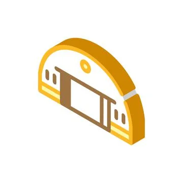 Hangar building isometric icon vector color illustration Ilustración de archivo