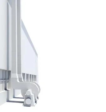 Hangar building. White wire-frame Stock Illustration