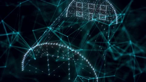 Hangar hologram Close up Stock Footage 154843562