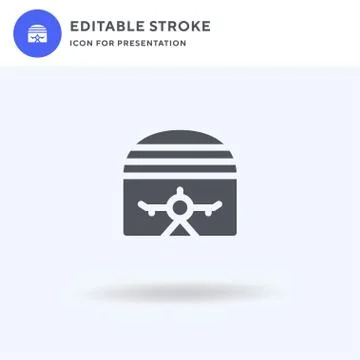 Hangar icon vector, filled flat sign, solid pictogram isolated on white, logo イラスト素材