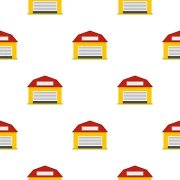 Hangar pattern flat Stock Illustration