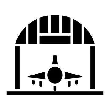 Hangar Vector Icon Design Illustration Stock Illustration