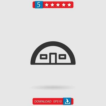Hangar vector icon Stock Illustration