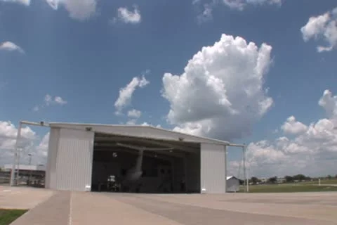 Hangar wide NTSC Stock Footage 8968947