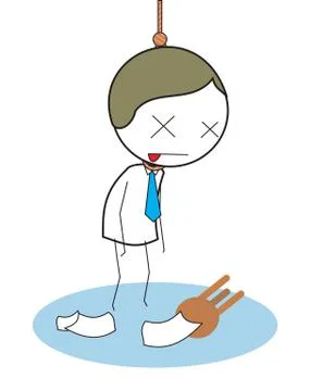Hanged himself Stock Illustration