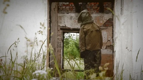 Hanged man in the window Video stock 78039261