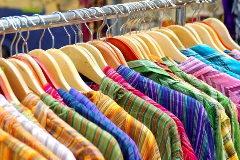 Hanged shirts Stock Photos