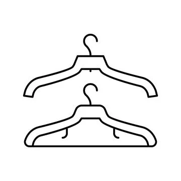 Hanger accessory line icon vector illustration Illustrazione stock